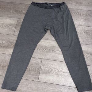 REI Base Layer Pants Men’s XL Gray Striped Long Johns Outdoor Winter Hiking Camp